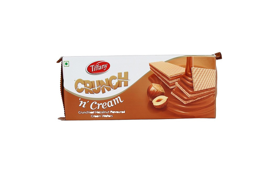 Tiffany Crunch 'n' Cream Crunchiest Hazelnut Flavoured Cream Wafers   Pack  150 grams